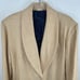 Vintage Beige Handmade Linen Blazer with Lace Detailing