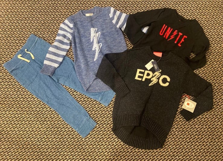 Gap Kids 4 Pc Lot x Ellen Degeneres School! ED Girls Black EPIC Sz XS (4-5)