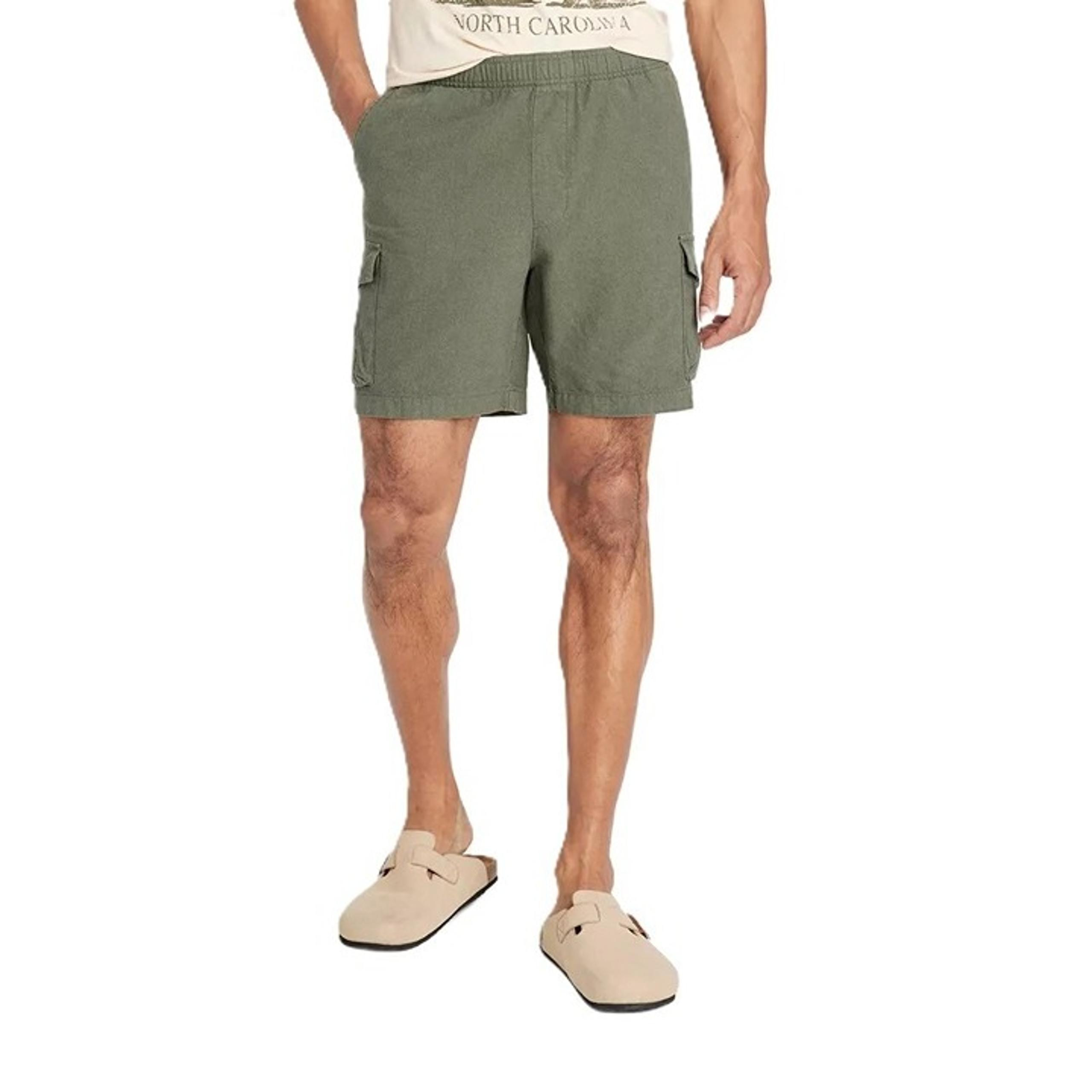 Goodfellow Everyday Relaxed Fit Green Cargo Shorts 7" Inseam -- Men's XXL 44/46