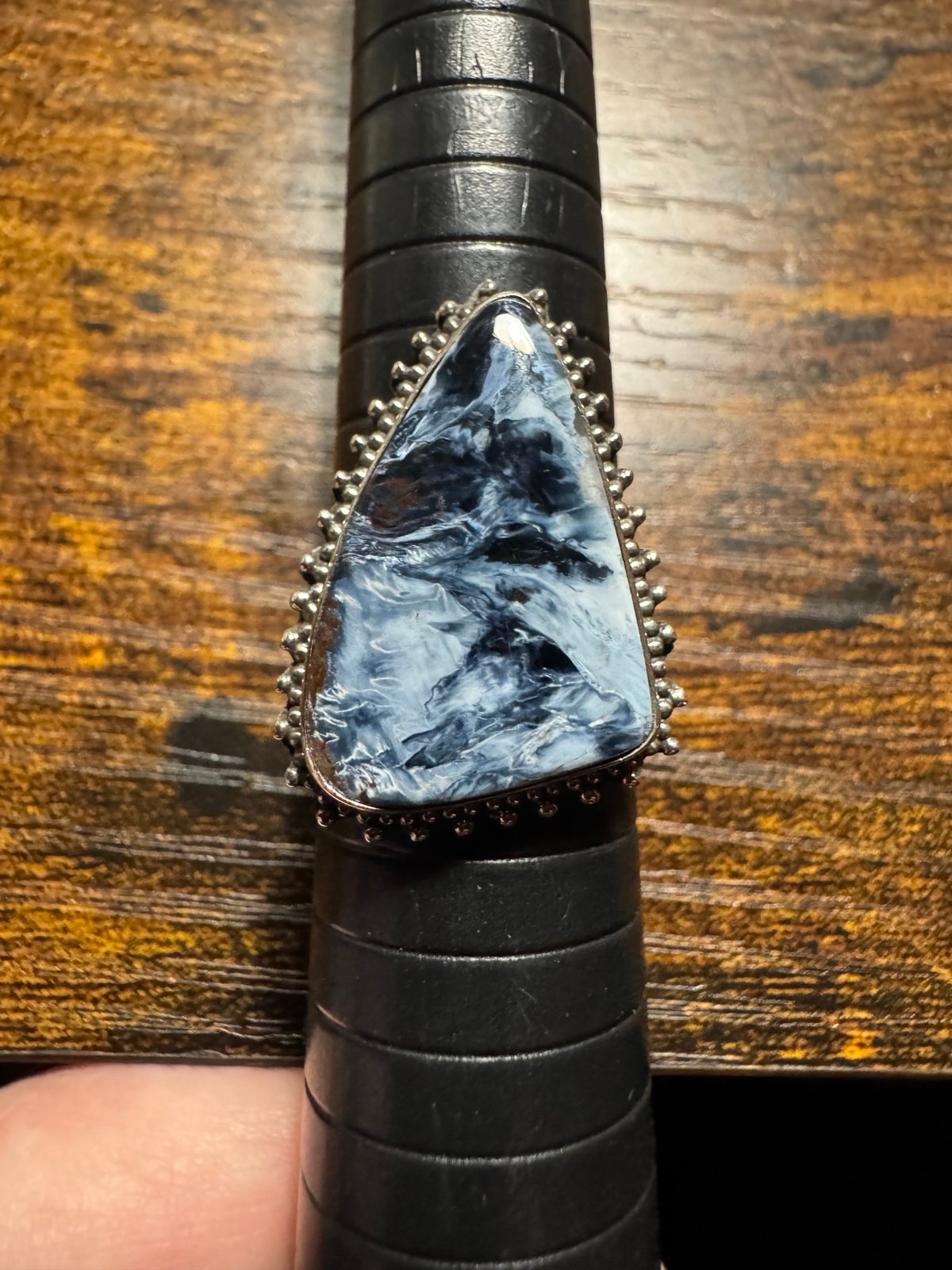 Pietersite ring SIZE 7 3/4 Sterling silver