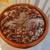Vintage Boho Round Brown Bamboo Bentwood Rattan Ottoman Foot Stool 14 H