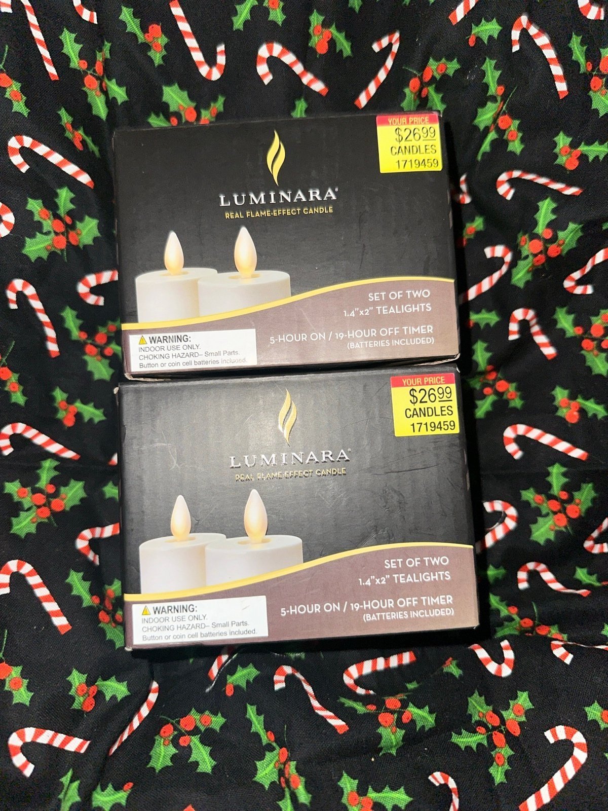 2 sets of Luminara 2 Ivory Tea Lights ( 4 total ) NEW