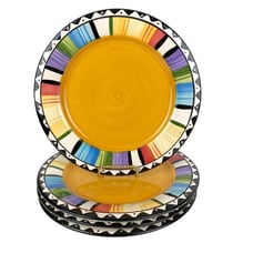 Sierra Sol Dinner Plates 10 3/4” Handpainted Set Of 4 Southwestern