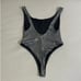 Nookie Beach Silver Sequin One Piece Swimsuit