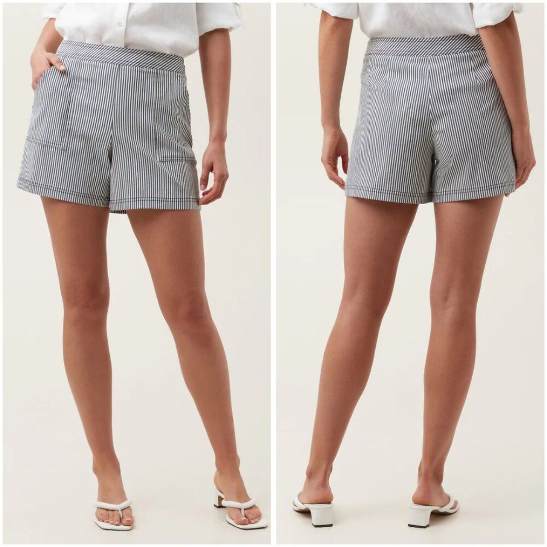 Trina Turk Pinstripe Summer Dearest Shorts Size 8 NWT