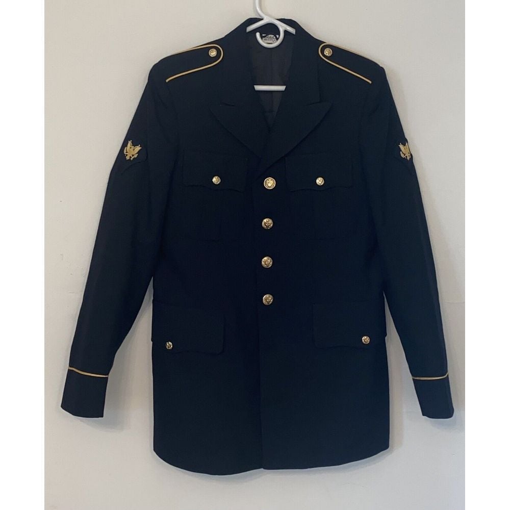 U.S. Army Blue Military Defense Logistics Agency Blazer Mens 36LC Poly/Wool