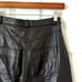 Bloomingdale's 90's Vintage High Waisted Slim Fit Genuine Leather Pants Black 4