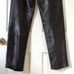 Bloomingdale's 90's Vintage High Waisted Slim Fit Genuine Leather Pants Black 4