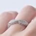 Women's Gold-Plated-925 Eternity Simulated Diamond Engagement Band Ring Sz 6