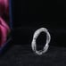 Women's Gold-Plated-925 Eternity Simulated Diamond Engagement Band Ring Sz 6