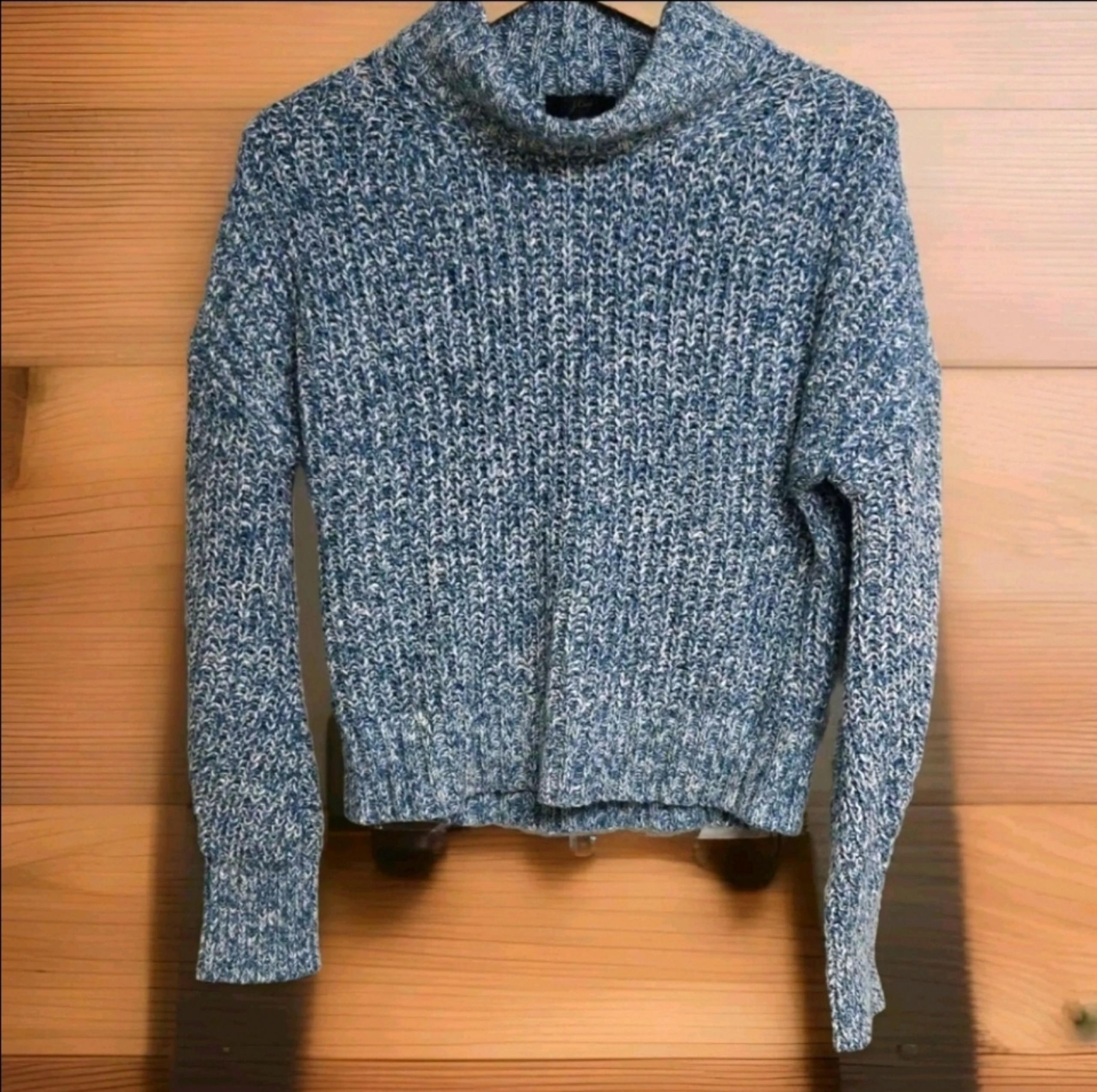 J.Crew Women’s Turtleneck Blue Knit Soft Sweater Size Small Long Sleeve Softer