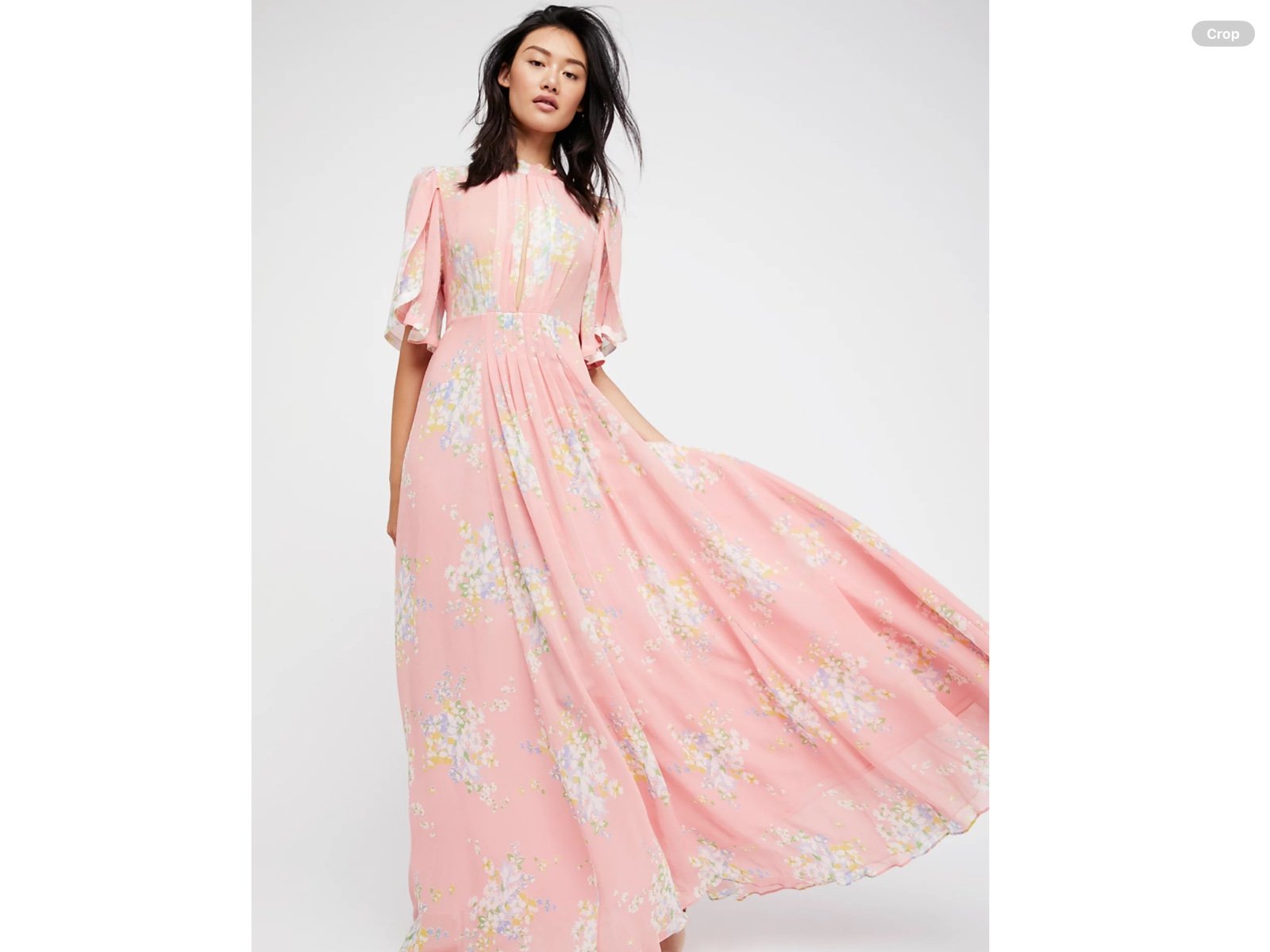 TIMO by Free People Wildflowers Beautiful Floral Printed Maxi Dress Size Large