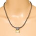 Lori Bonn Designer Pendant Citrine Bold Woven Chain Necklace 925 Sterling Silver