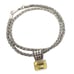 Lori Bonn Designer Pendant Citrine Bold Woven Chain Necklace 925 Sterling Silver