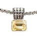 Lori Bonn Designer Pendant Citrine Bold Woven Chain Necklace 925 Sterling Silver