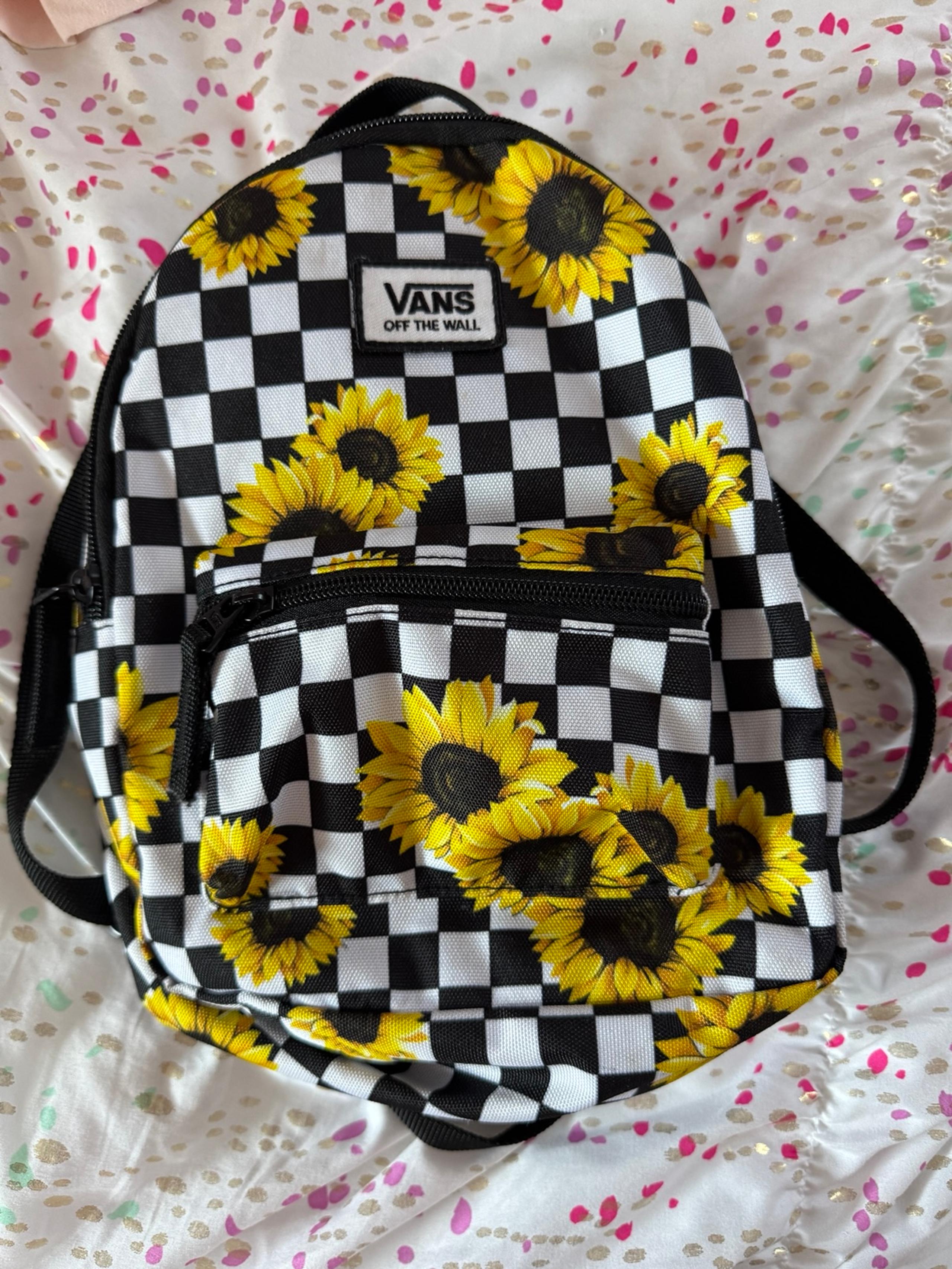 Vans MINI Checkered Yellow Flower Small Backpack