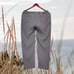 Saks Fifth Avenue ~ Gray 100% linen woven modern cut tie waist pants (XL) NWT