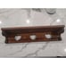 Vintage Solid Wood 3 Heart Cut Outs Wall Decor Shelf Hand Made 4 Pegs 24 Long
