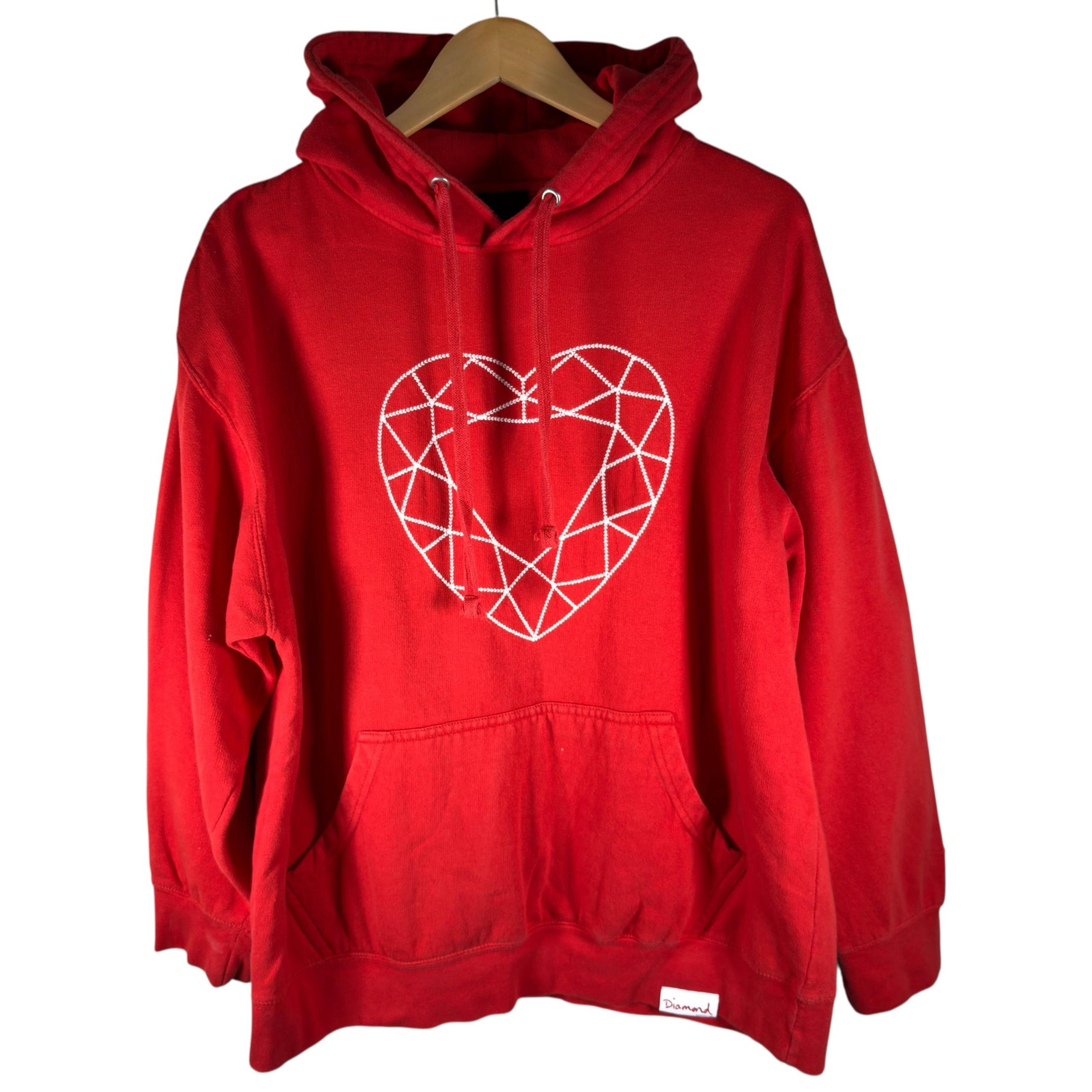 Diamond Supply Company Heart Embroidered Pullover Hoodie Men’s XL - Streetwear
