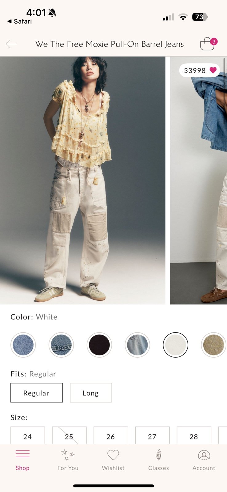 Free people moxie pull on barrel jean