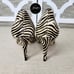 Ann Taylor NWOT Adria Brown & Cream Half Calf Stone Zebra Print Pump Size 5M