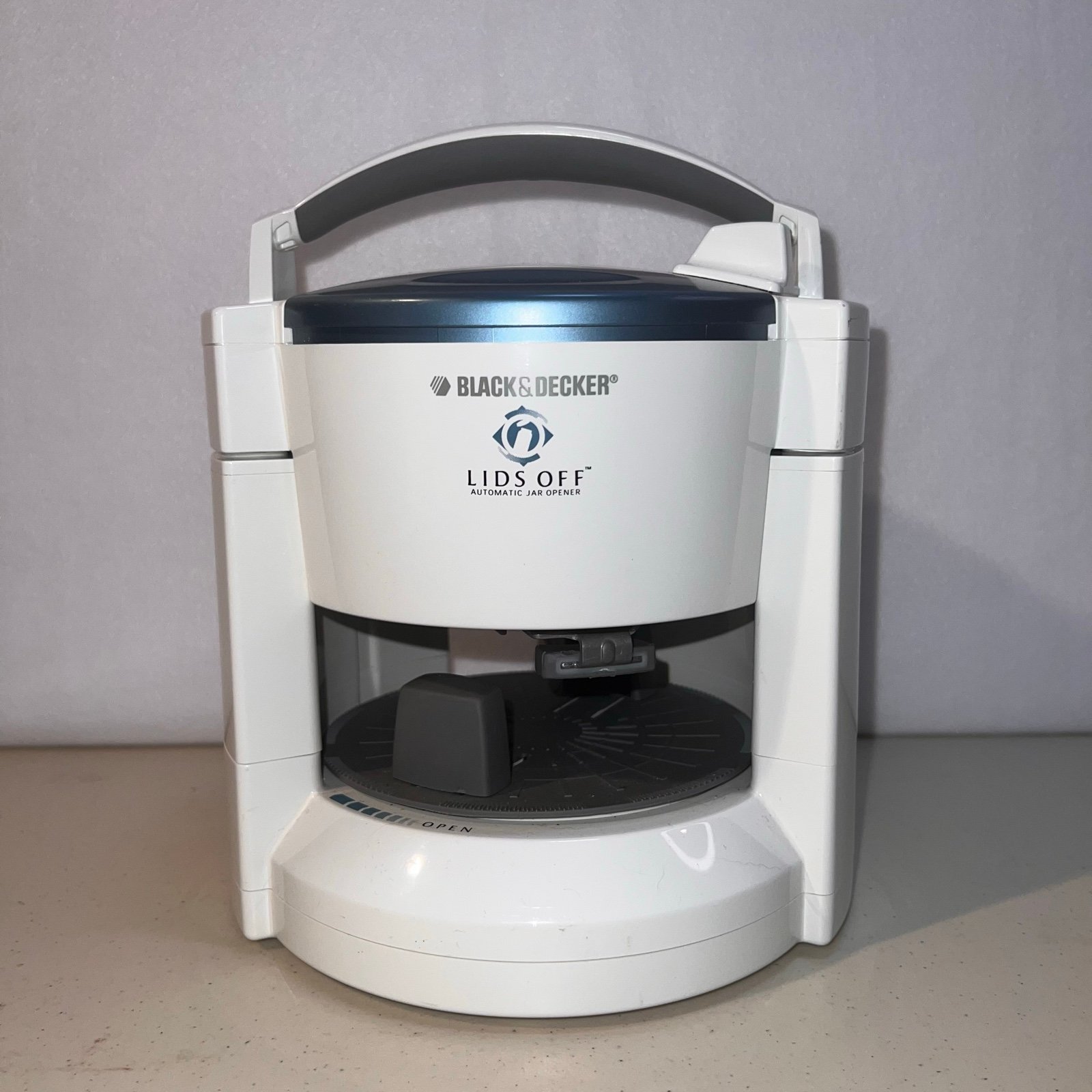Black & Decker Lids Off Automatic Jar Opener JW200 White Tested & Works