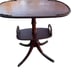 Vintage Brandt Mahogany Oval Shaped Two Tier Side Table