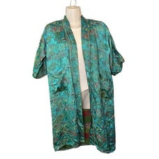 Vintage Chinese Bridal Silk Jacket Kimono Peony Brand Medium Large