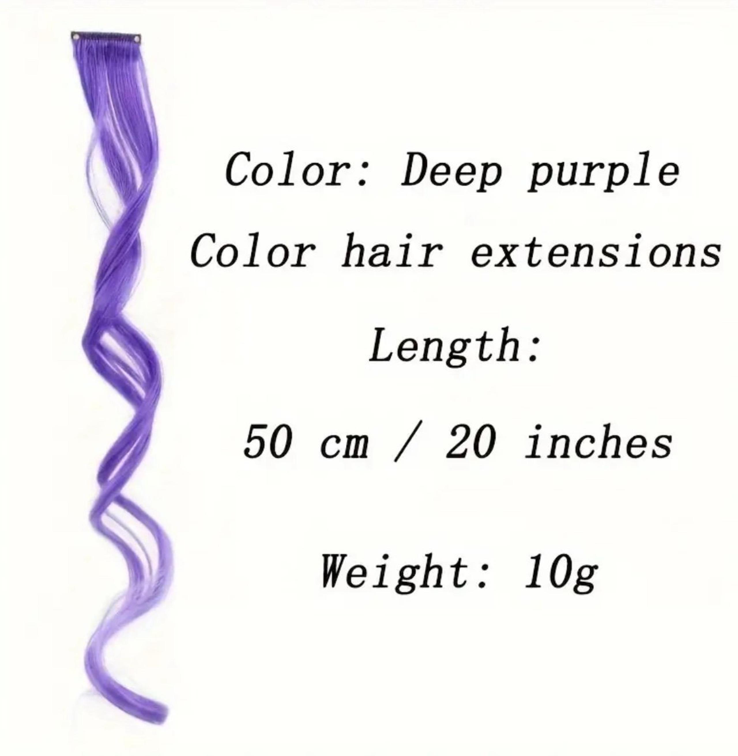 Brand New Trendy Synthetic Colorful Long Wavy Hair Piece Clip