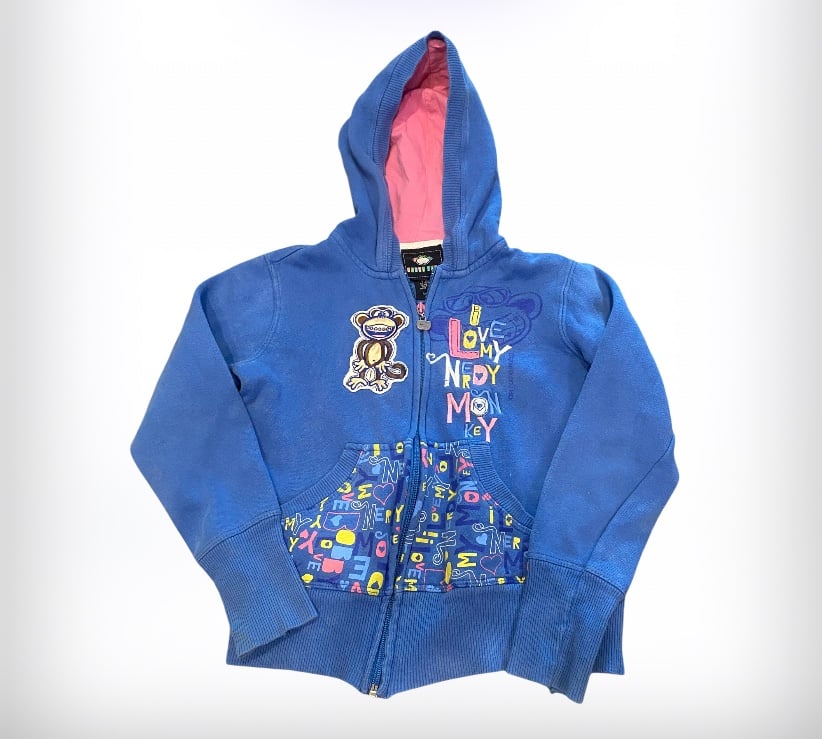 Bobby Jack I Love My Monkey Y2K Girls Youth Jacket Small