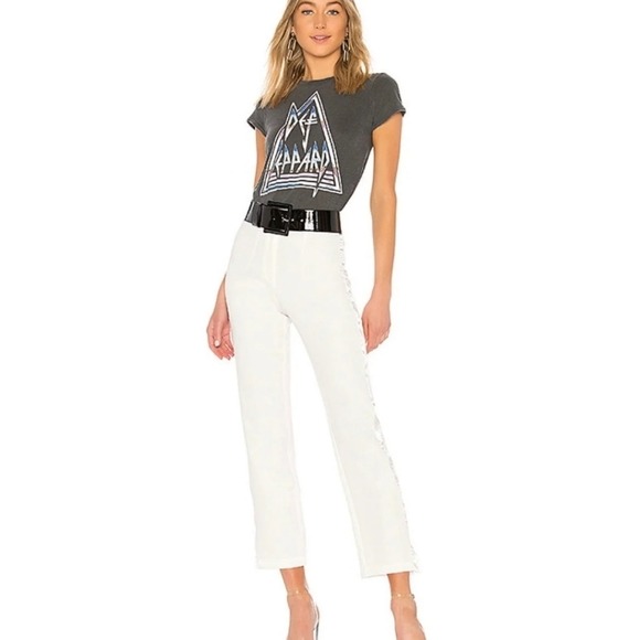 Revolve white Tapered Crepe Tuxedo pant
