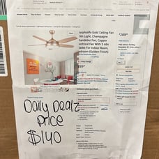 Morpholife Gold Ceiling Fan with Light