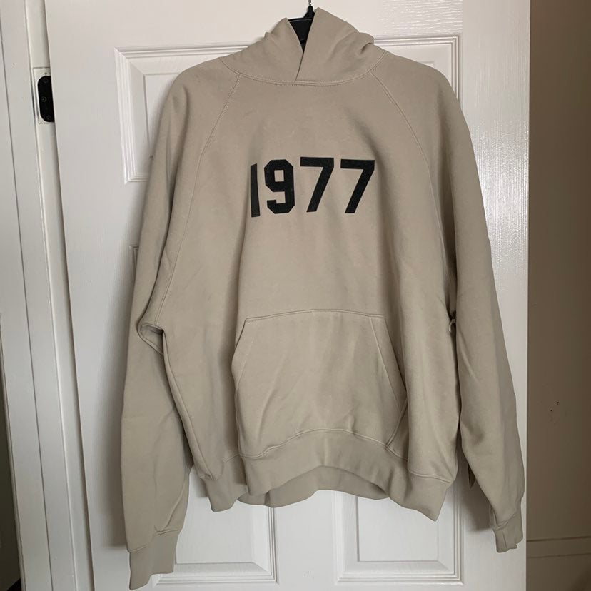 Fear of God Essentials 1977 Hoodie Wheat SS22 - Medium