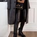 Suzanne Betro Black Vegan Leather Elastic Waist Pull-On Skinny Pants 2X