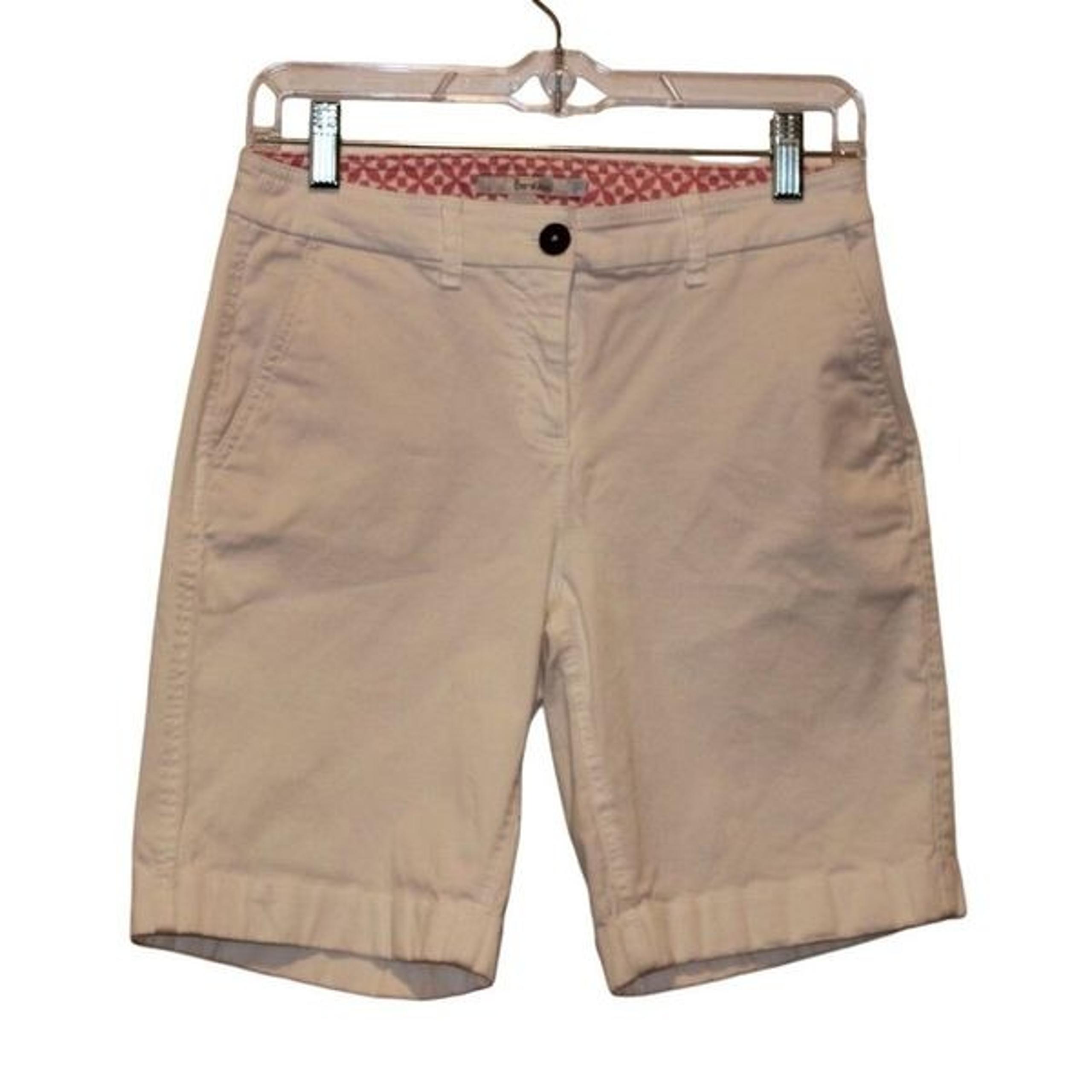 Boden White Mid Rise Chino Bermuda Shorts Women's Size 4