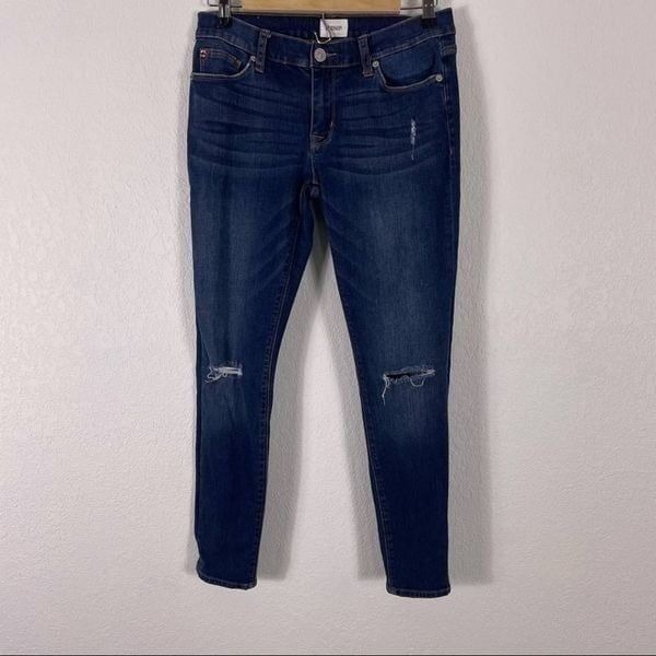 Hudson Distressed Krista Ankle Super Skinny Jeans