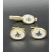 Masonic Mother of Pearl Cuff Links Tie Bar Clip Pin Lodge Scottish Rite Shriner
