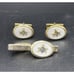 Masonic Mother of Pearl Cuff Links Tie Bar Clip Pin Lodge Scottish Rite Shriner