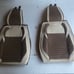 Fabric Wool Like Cloth Car Seat Covers, Oasis Auto, Front Tan/Coffee, OS-013