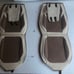 Fabric Wool Like Cloth Car Seat Covers, Oasis Auto, Front Tan/Coffee, OS-013