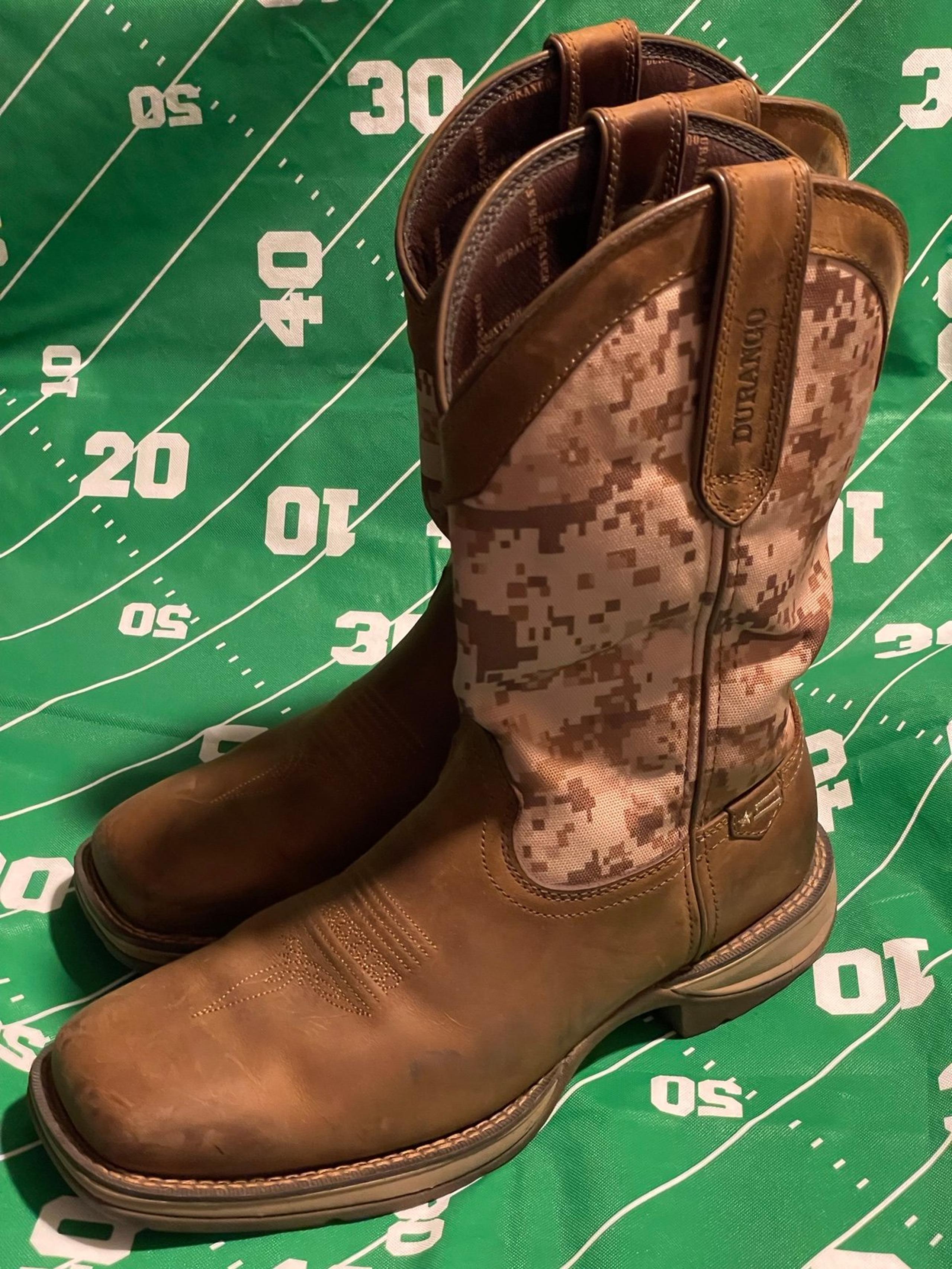 Durango Rebel Desert Camo Western Performance Men's 10.5 Boots w/ Bottle Opener