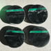 4 Vintage Stone and Malechite Coasters