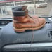 CLASSIC TIMBERLAND BROWN LEATHER DISTRESSED 6 INCH LACE UP WORK BOOTS SIZE 12 M