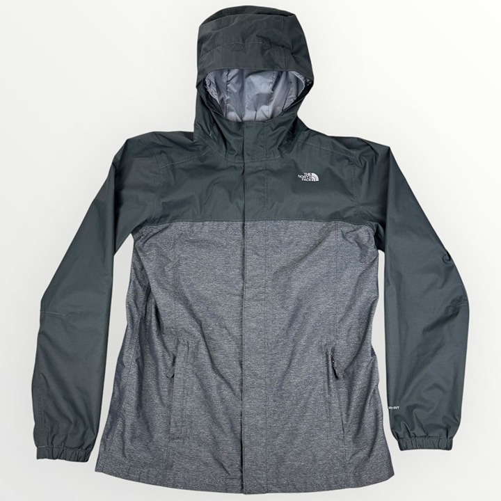 The North Face Boys DryVent Rainproof Jacket Hooded Mesh Lined Full Zip Grey XL