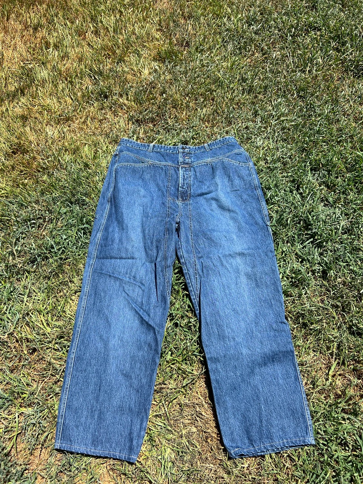 Marithe Francois Girbaud Women's Jeans Vtg 42M Wide Leg Mom Medium Wash Denim