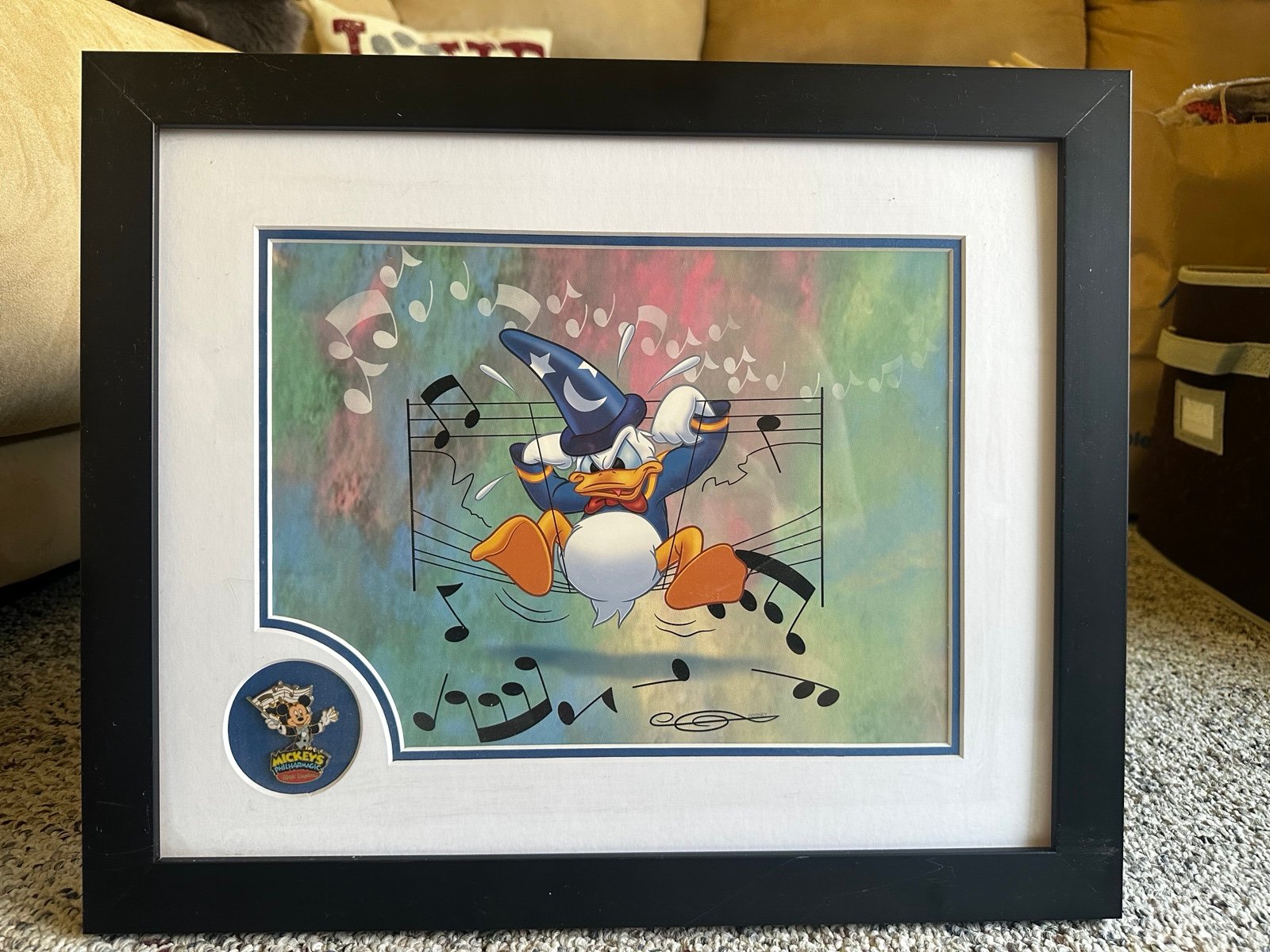 Disney Mickey's Philharmagic Donald Duck Print With Pin + Cert. Artist Proof 20