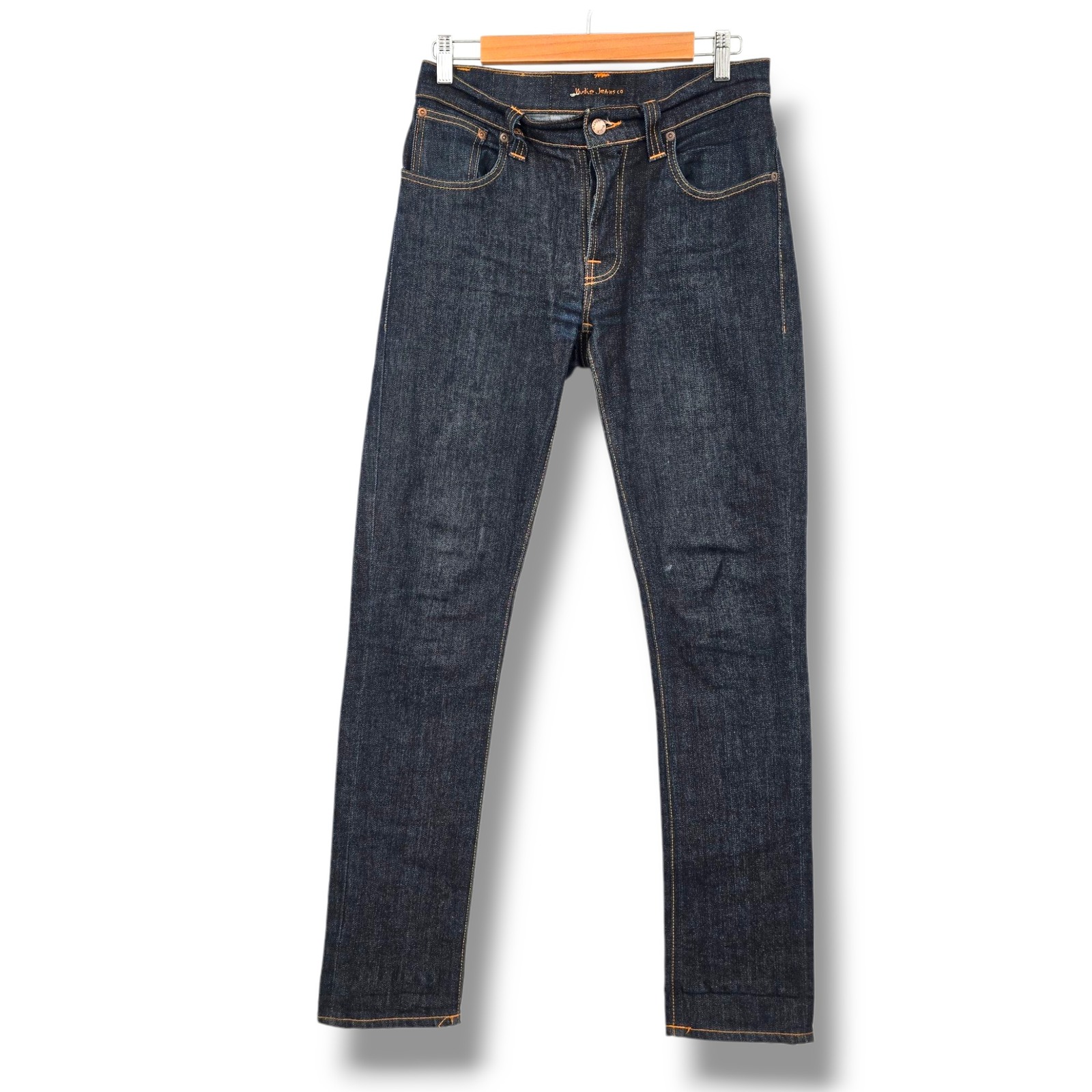 Nudie Jeans Co. Slim Fit Button Fly Denim Jeans Dark Wash Size 31x34