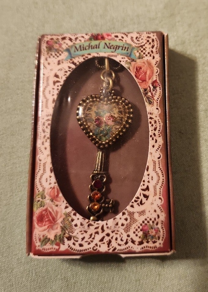Vintage Michal Negrin Heart Keychain