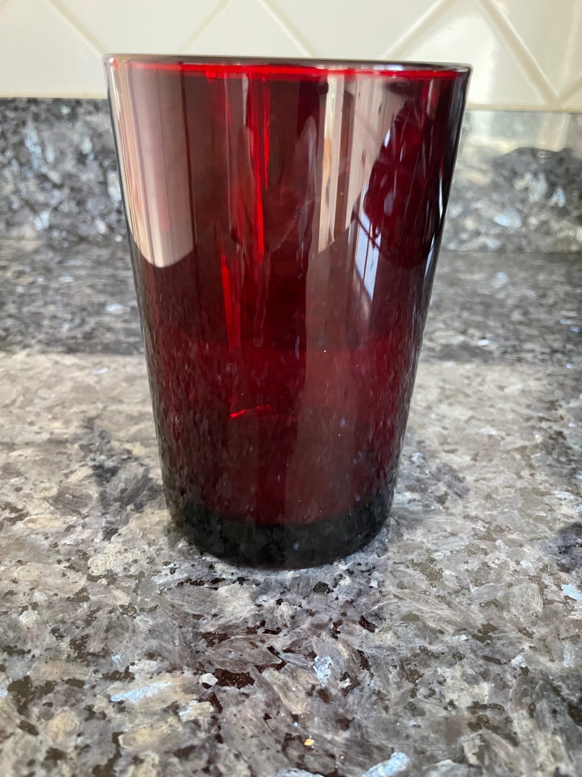 Crate & Barrel red drinking glasses (12)