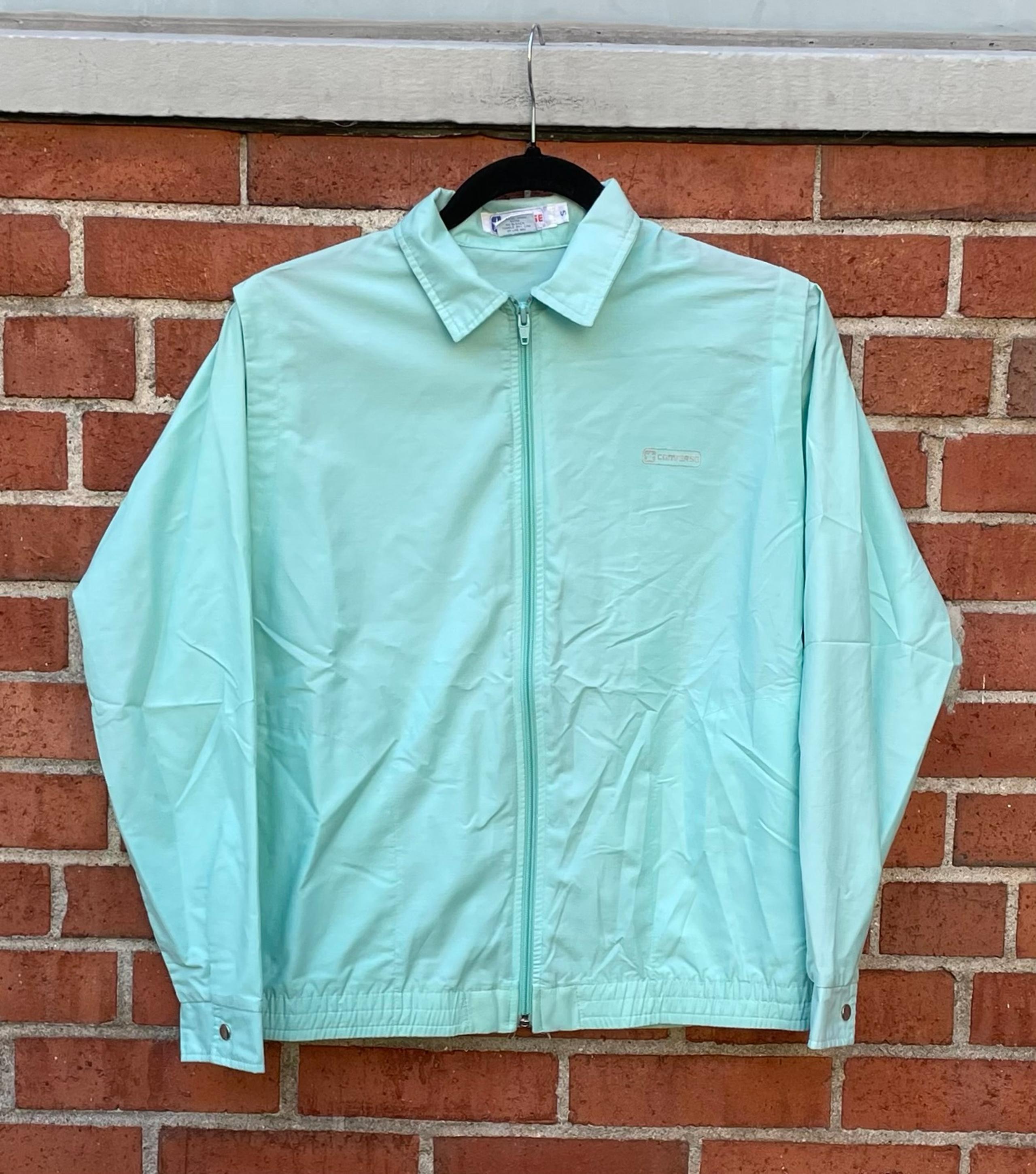 Vintage Converse jacket Mint Green 80s 90s windbreaker Women's S Made in USA